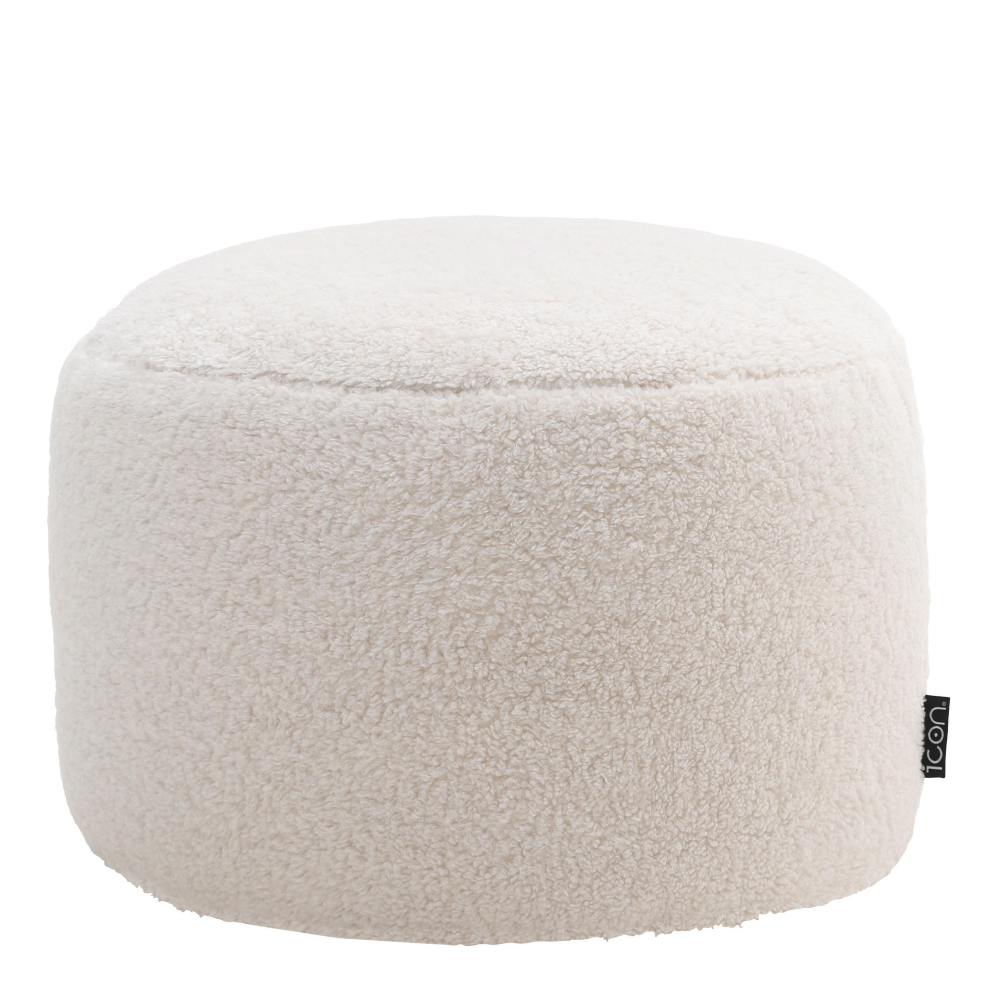 SITZPOUF Borg Natural - Beige, Textil (55/35/55cm)