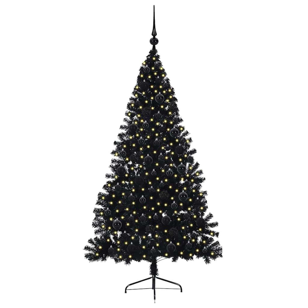 vidaXL Weihnachtsbaum Schwarz 180 cm
