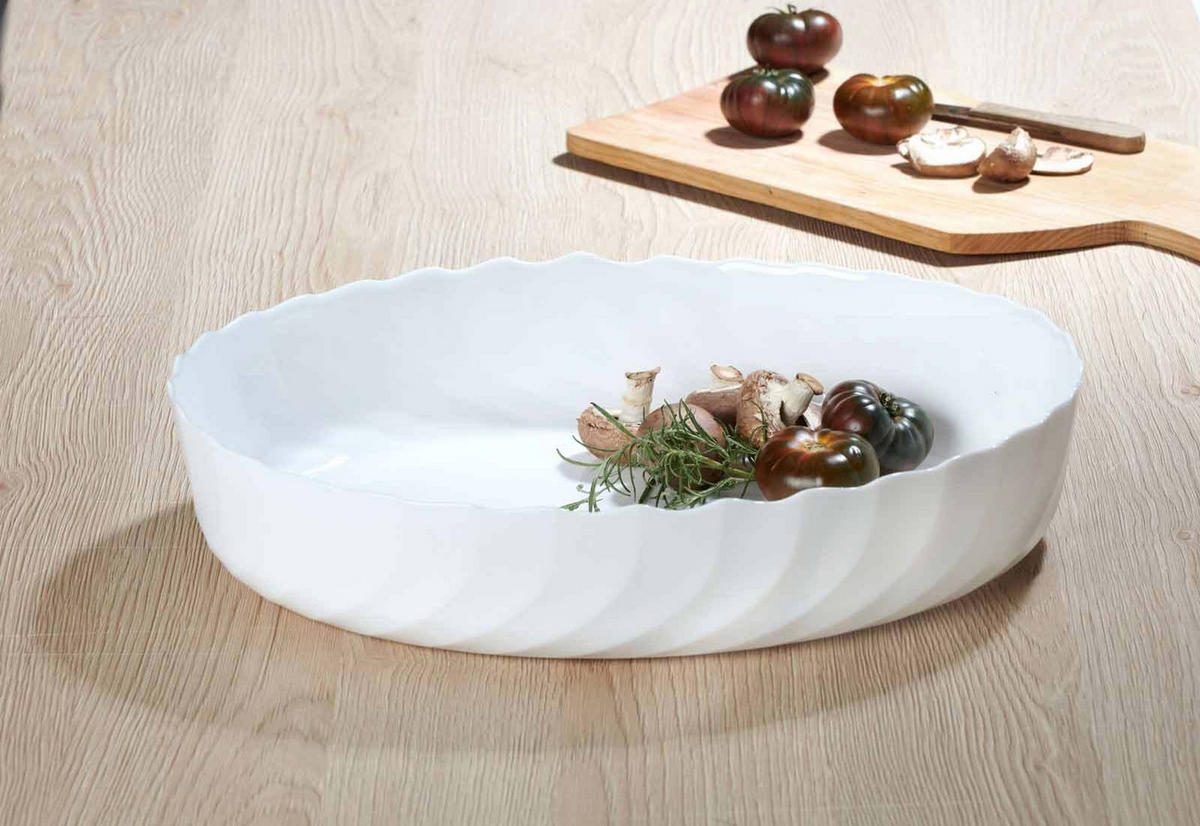 OFENFORM Trianon weiß 32 x 24 cm - Weiß, Glas (32/24/7cm) - Luminarc