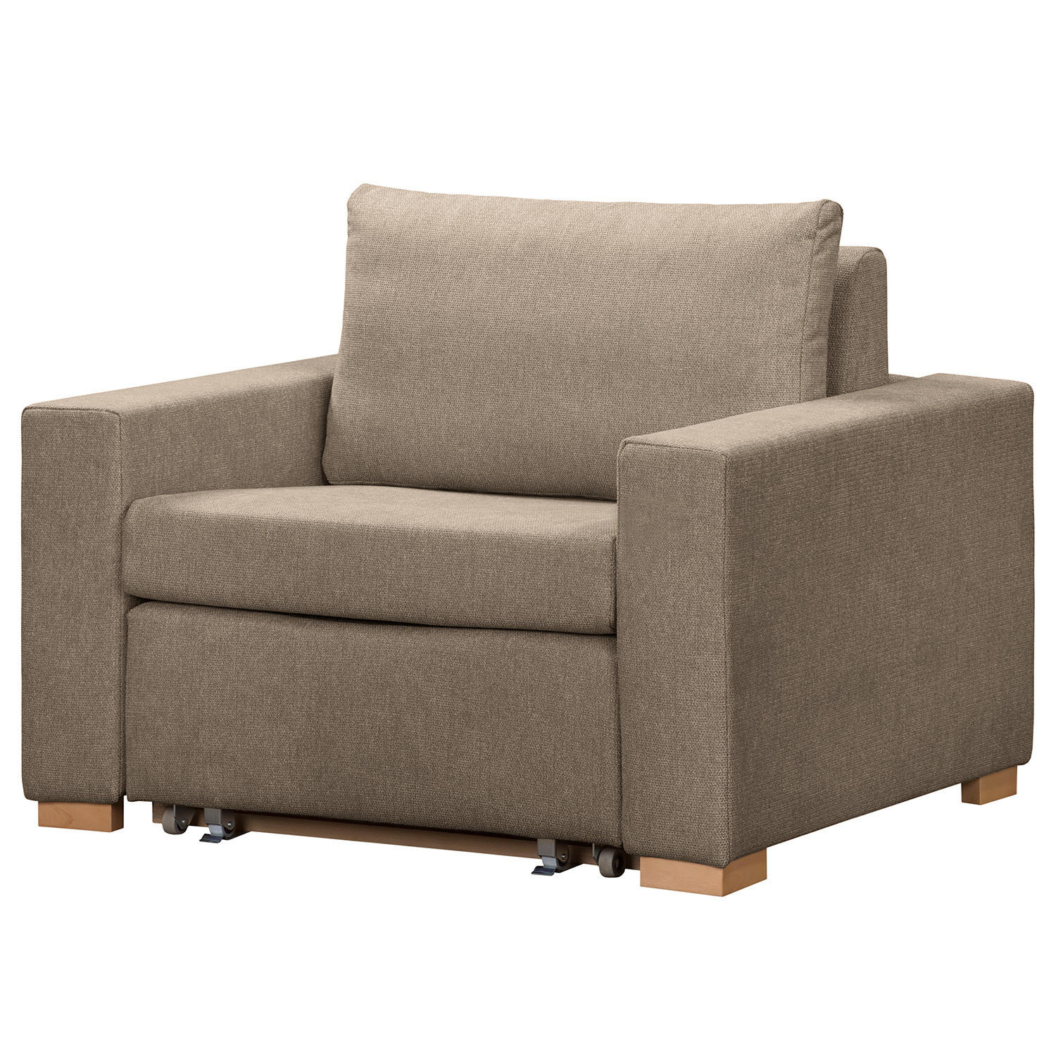 SCHLAFSESSEL - Buchefarben/Cappuccino, Buchenholz/Textil (110/90/90cm) - home24