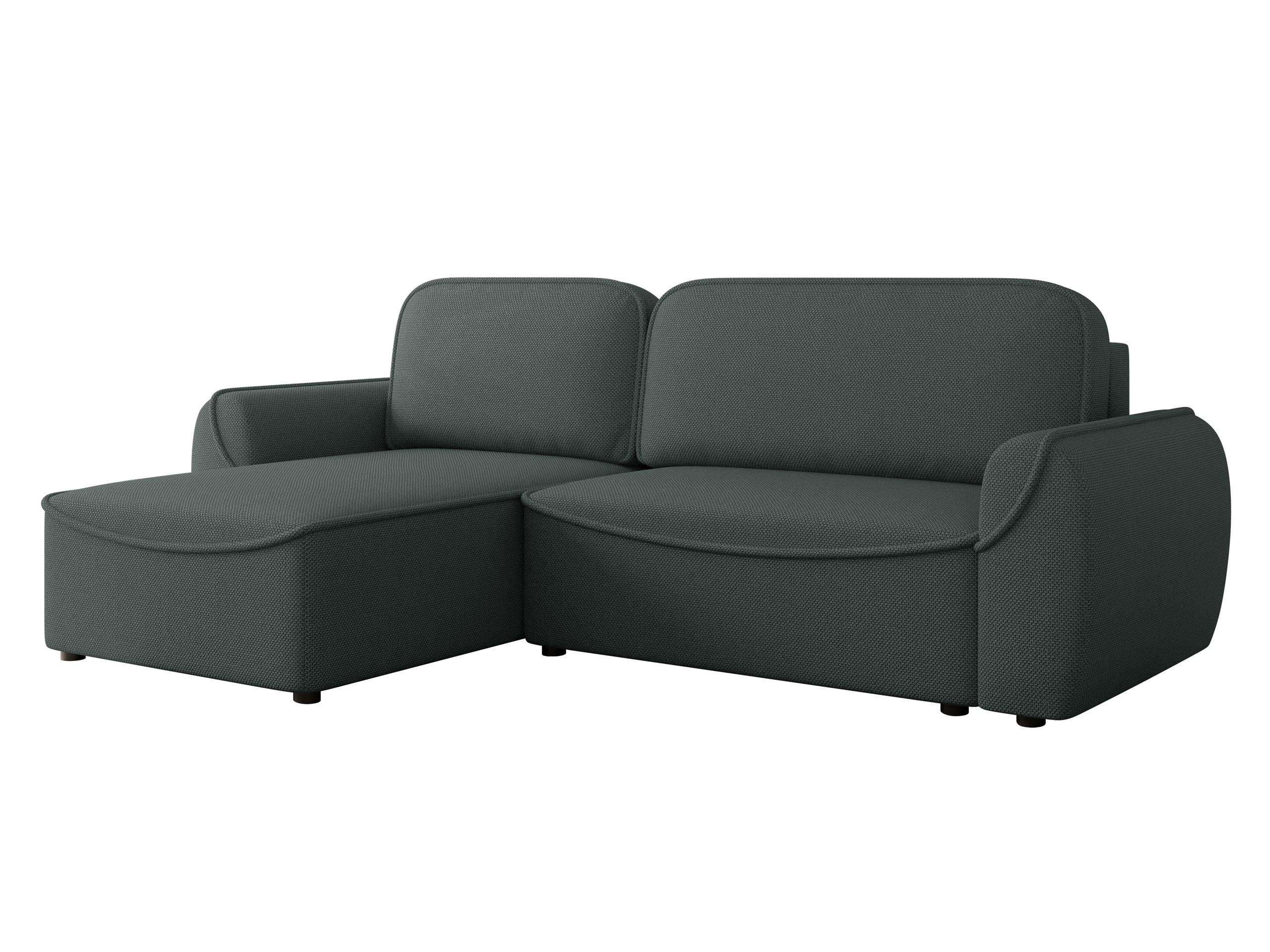 ECKSOFA Loom - Schwarz/Grau, Holz/Kunststoff (261/175cm) - MIRJAN24