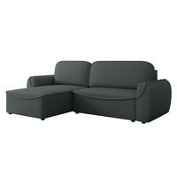 ECKSOFA Loom - Schwarz/Grau, Holz/Kunststoff (261/175cm) - MIRJAN24