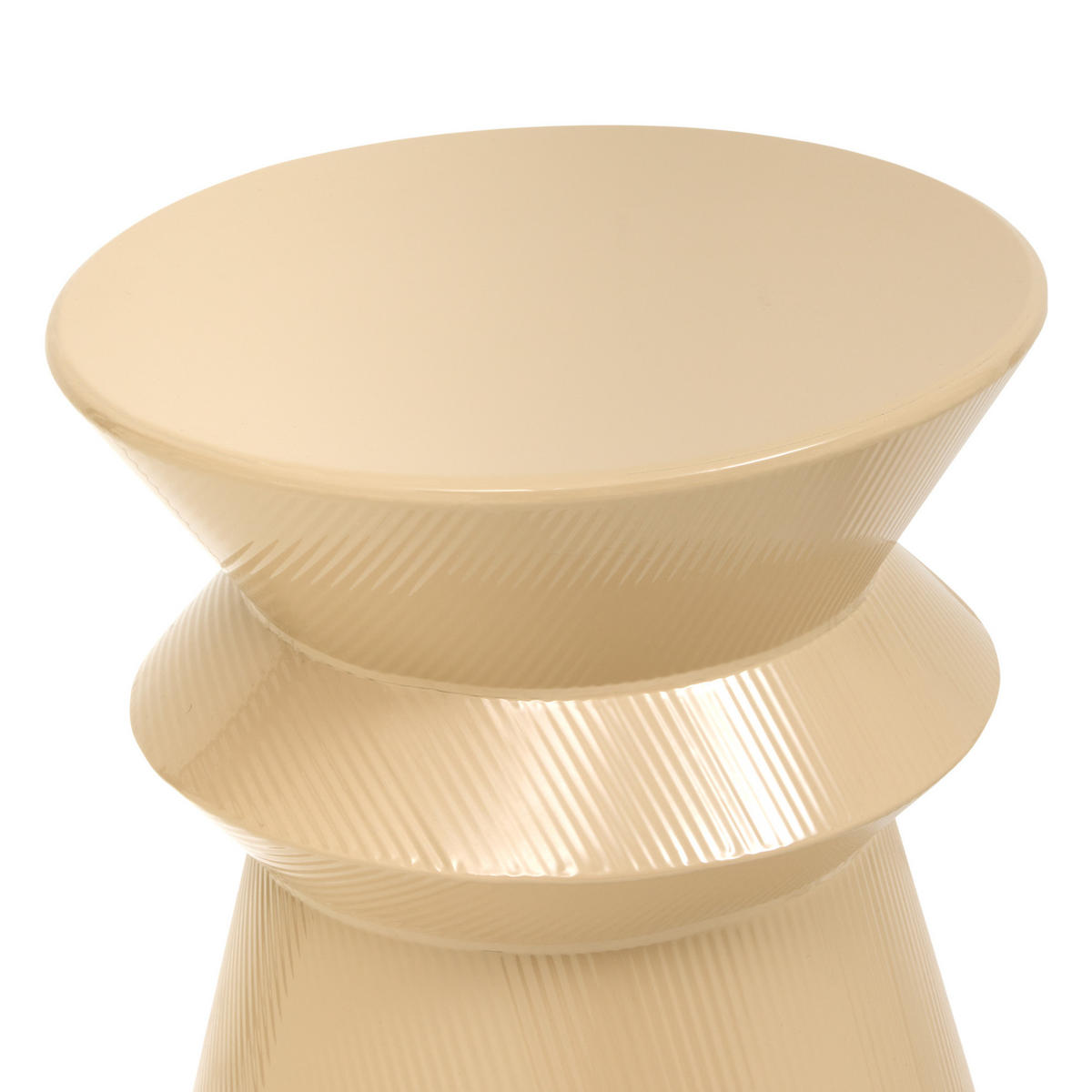 KAFFEETISCH aus Metall Maya Totem Golden 35,5/35,5/45 cm - Beige, Metall (35.5/35.5/45cm) - Atmosphera Createur d´interieur