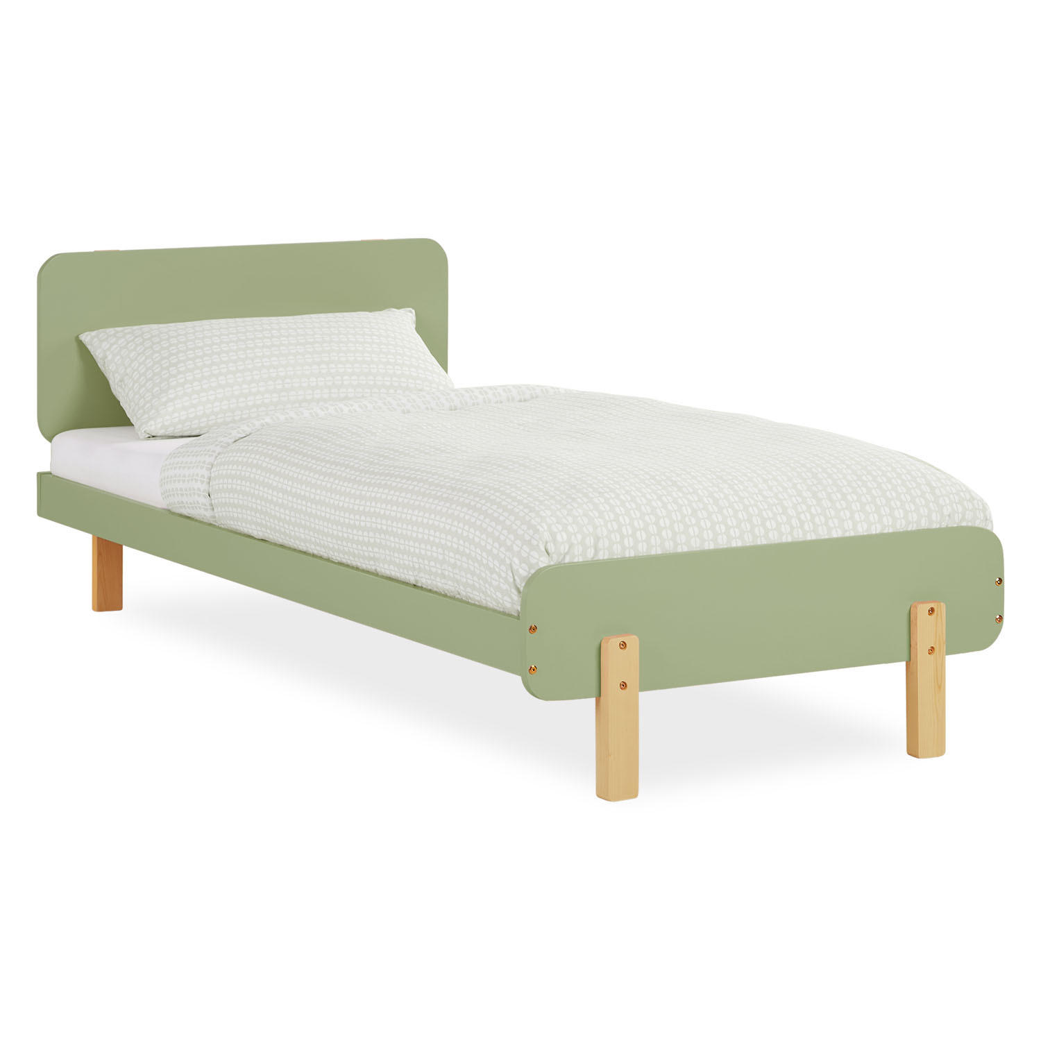 KINDERBETT Grün 90/200 Lattenrost - Grün, Holz (95/77/209cm) - Homestyle4u
