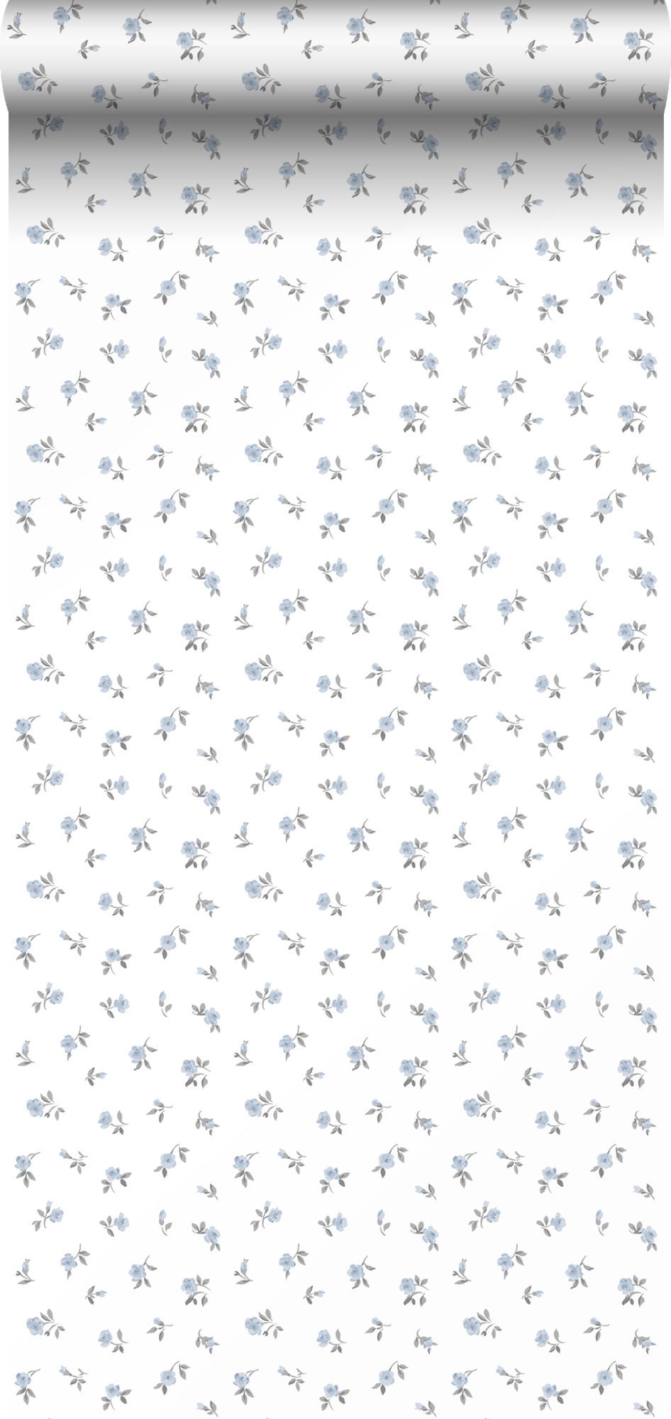 TAPETE Blumen 50 x 900 cm - Blau, Papier (50/900cm) - Sanders & Sanders