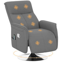 MASSAGESESSEL DE-15433 10 Massagepunkte mit 360° Drehung Grau - Grau, Metall (68.5/117/77cm) - ComfortXL