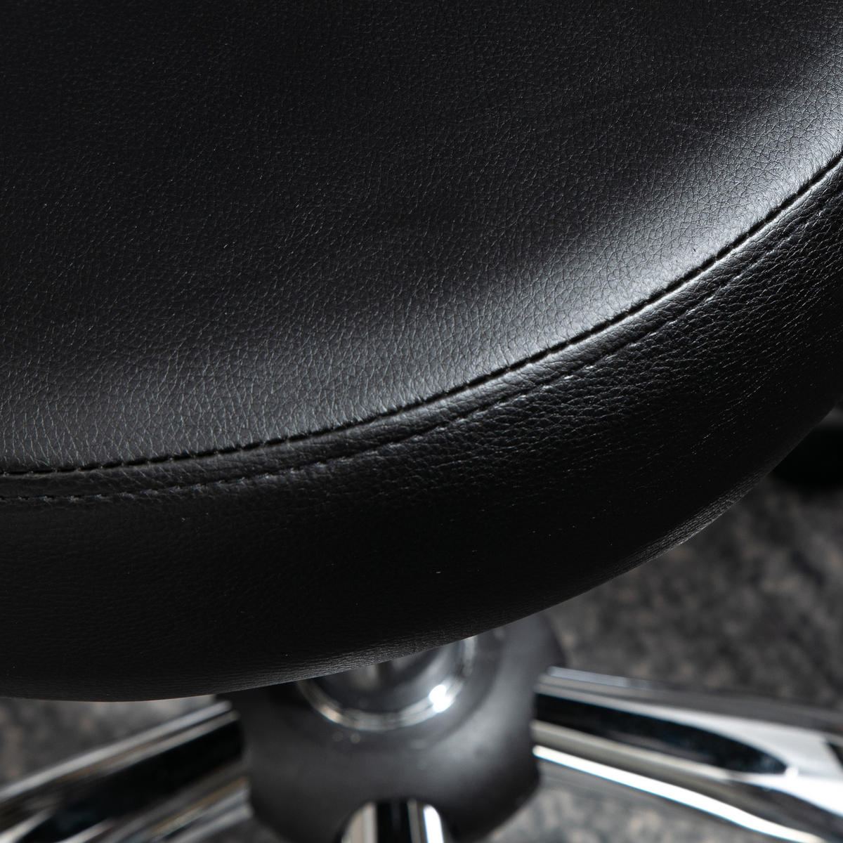 BÜROHOCKER DE-18009 höhenverstellbar 49-64 cm, ergonomisch Schwarz - Schwarz, Metall (54/88/45cm) - ComfortXL