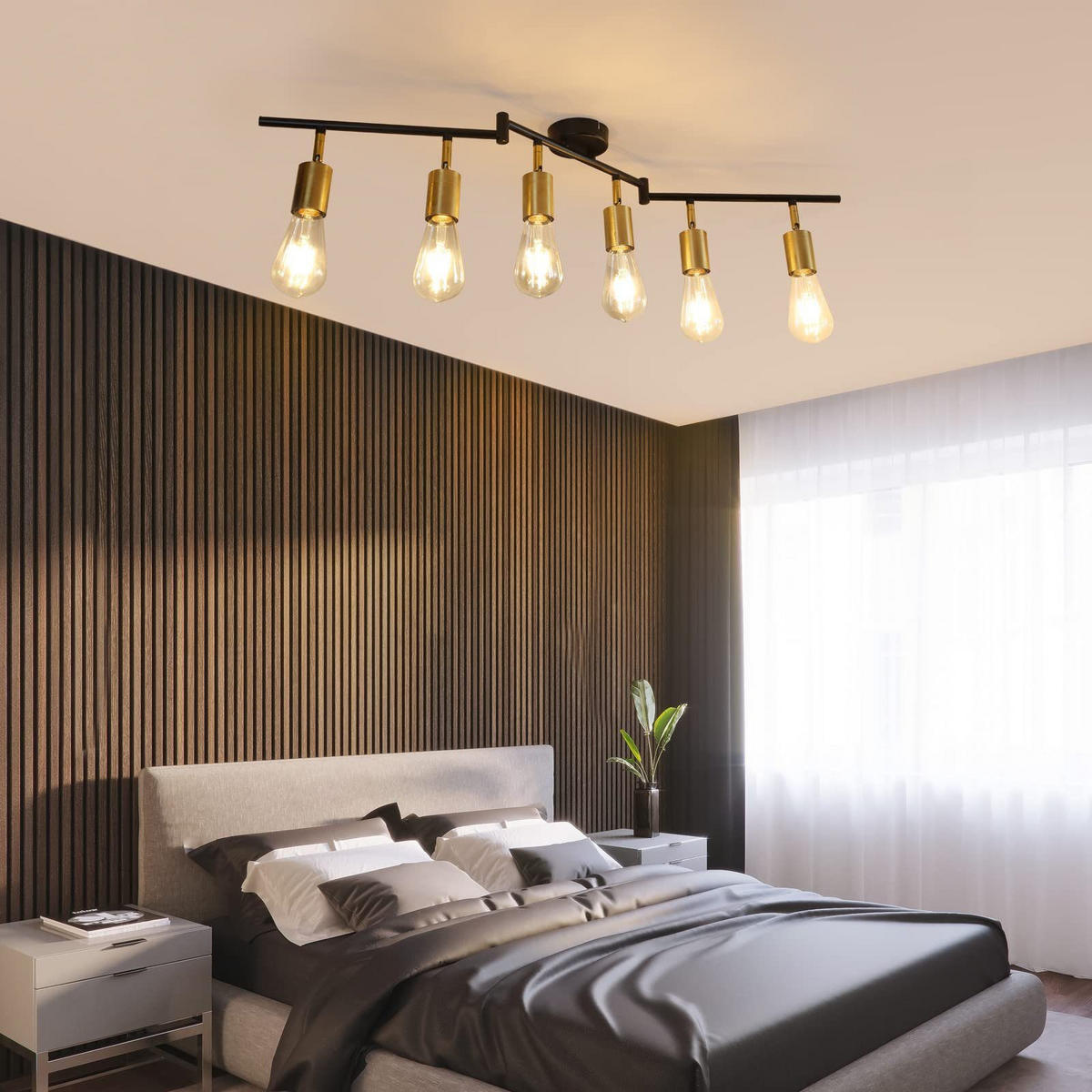 STRAHLER Nixie 6-flammig 95/4/11 cm - Goldfarben, Metall (95/4/11cm) - Nettlife