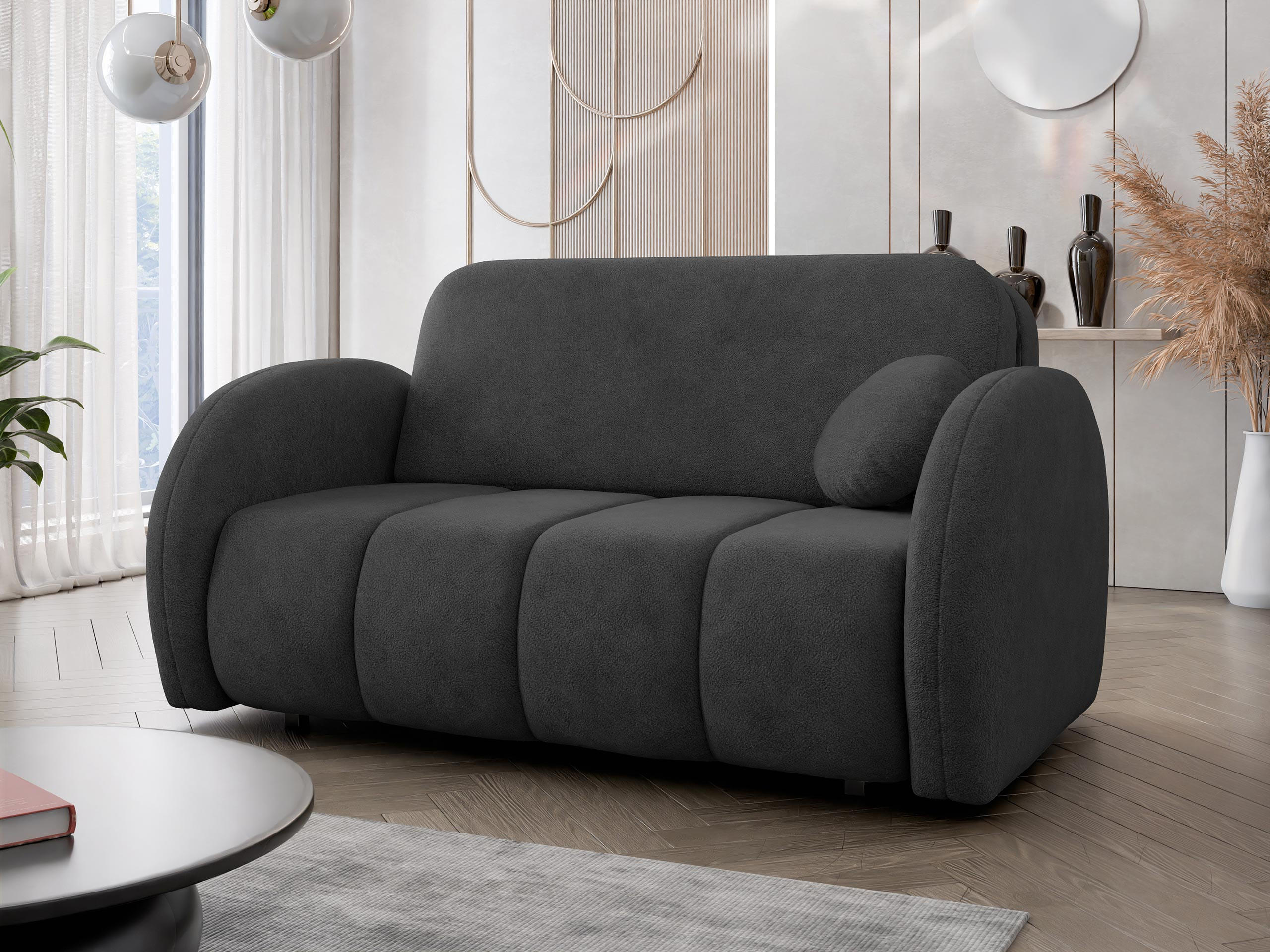 SCHLAFSOFA Viva Comfy III - Schwarz, Holz/Textil (152/85/103cm) - MIRJAN24