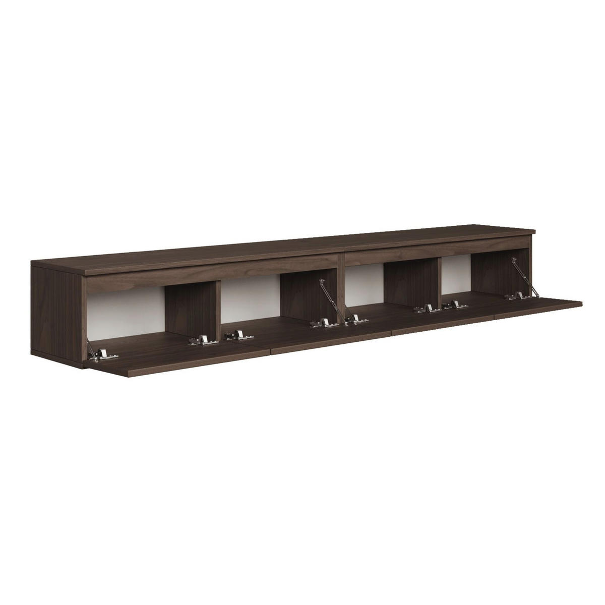 TV-LOWBOARD Bemmi Walnuss Wisconsin 200/28/32 cm - Dunkelbraun, Holzwerkstoff (200/28.4/31.8cm) - Selsey