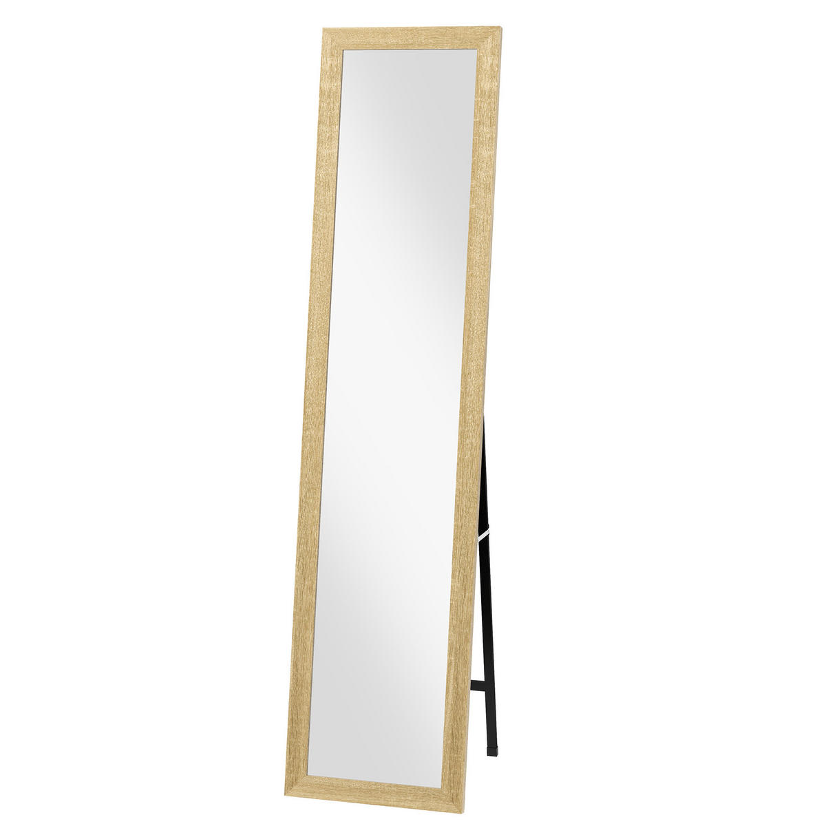 STANDSPIEGEL DE-17914 mit Wandmontage & Kippfunktion Hellbraun - Naturfarben, Holzwerkstoff (37/157/3.4cm) - ComfortXL