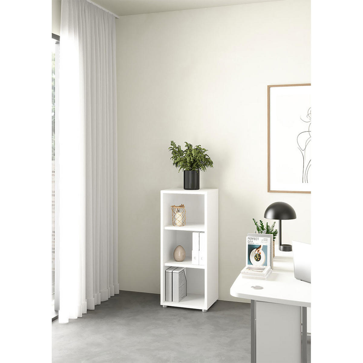 REGAL, Prima, Weiß, Holzwerkstoff, 48 x 40 x 114 cm - Weiß, Holzwerkstoff (48/114/40cm) - ebuy24