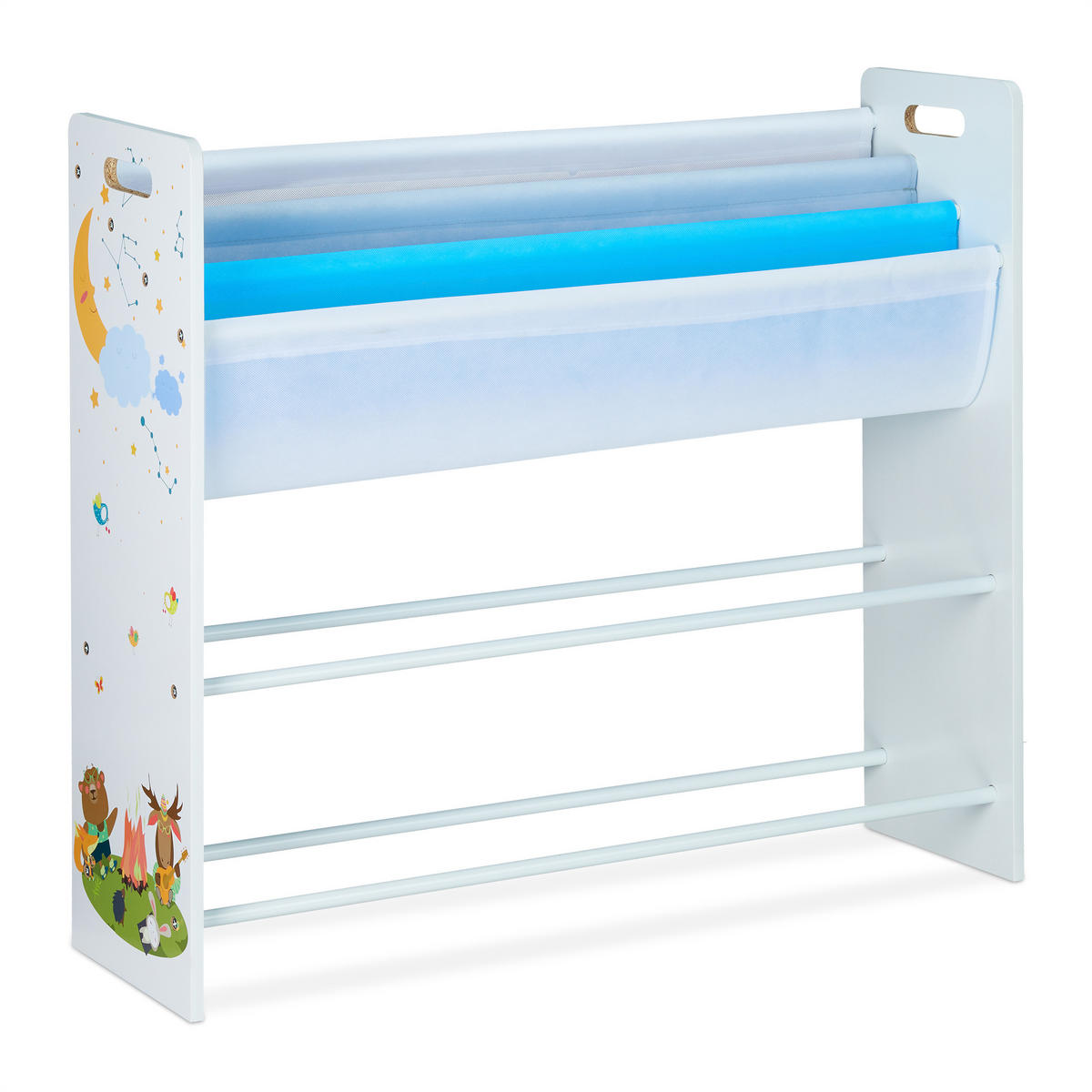KINDERREGAL - Multicolor, Holzwerkstoff/Kunststoff (86/78/26.5cm) - Relaxdays