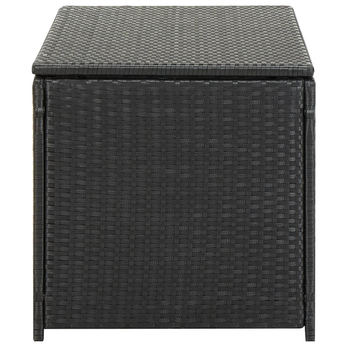 GARTENBOX Poly Rattan 100x50x50 cm Schwarz - Schwarz, Kunststoff (100/50/50cm) - furnicato