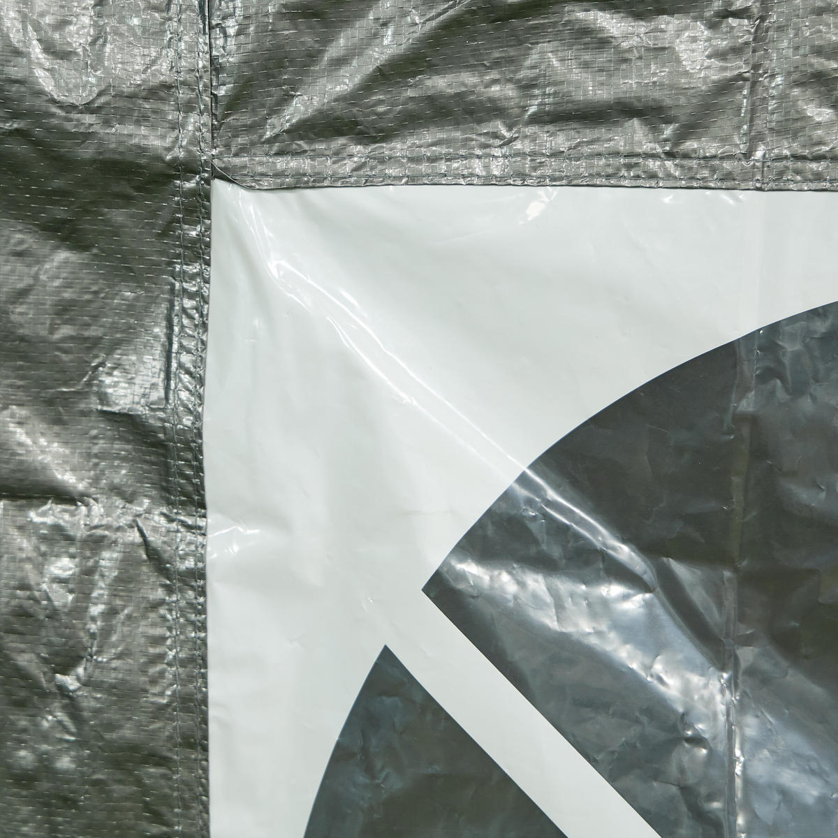 3xPAVILLON-SEITENTEILE - Grau, Kunststoff (300/200/0.1cm) - Relaxdays