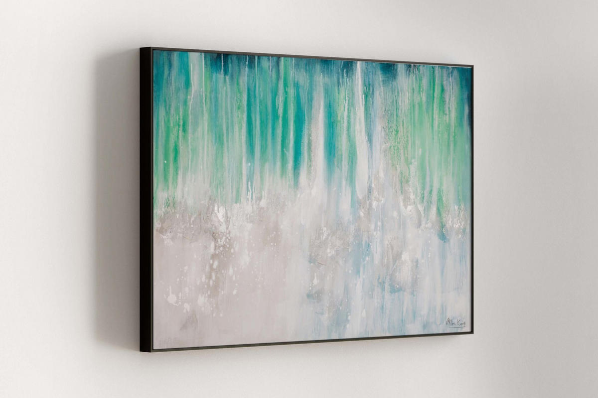 ACRYLBILD HANDGEMALT 120/80 cm - Blau, Holz/Textil (120/80cm) - KUNSTLOFT