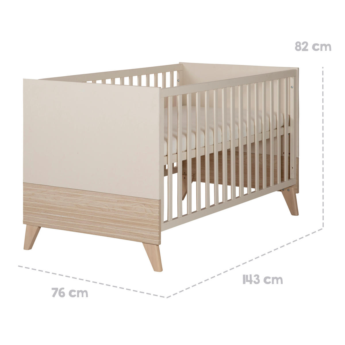 BABYZIMMER-SET Sidney 3-teilig - Kaschmir, Holz/Holzwerkstoff (118/190/52cm) - Roba