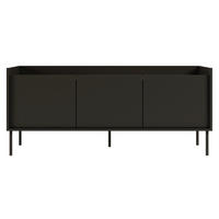 TV-SCHRANK Tovi Schwarz / Holzoptik Nussbaum 140/58/36 cm - Schwarz, Holzwerkstoff/Metall (139.8/58.5/36.4cm) - Selsey