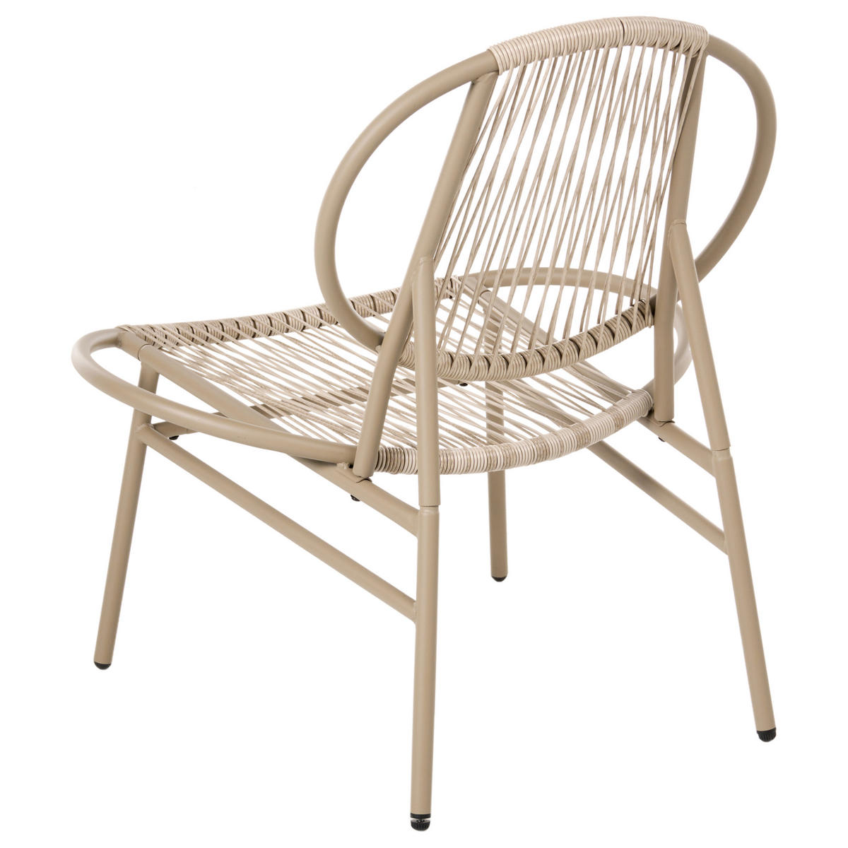 GARTENSTUHL Beige Ovaro - Beige, Kunststoff (74/78/68cm) - Beliani