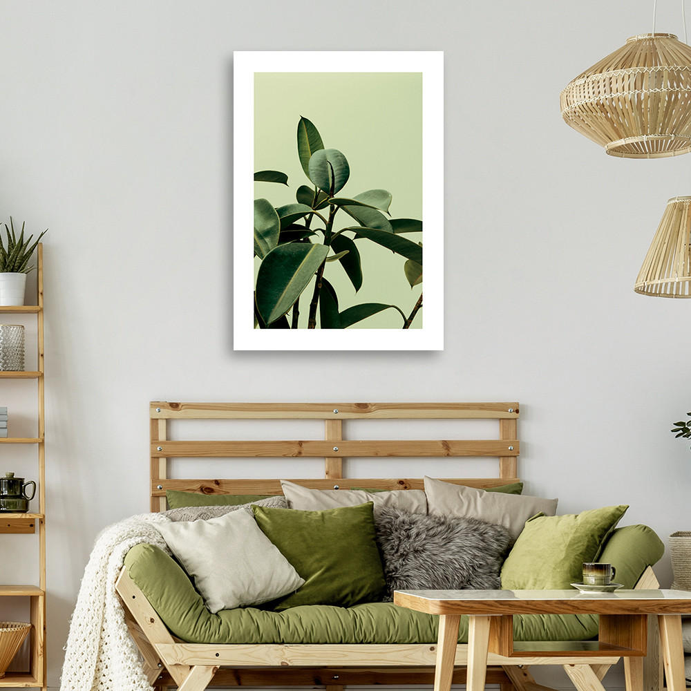 WANDBILD grünpflanze natur - Grün, Textil (40/60cm) - Feeby