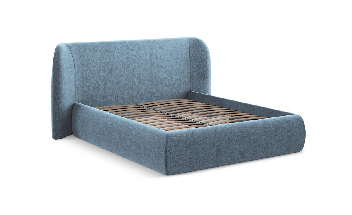 POLSTERBETT mit Bettkasten und Lattenrost 180x228 Grau - Silberfarben/Schwarz, Kunststoff/Textil (160/200cm) - Makamii