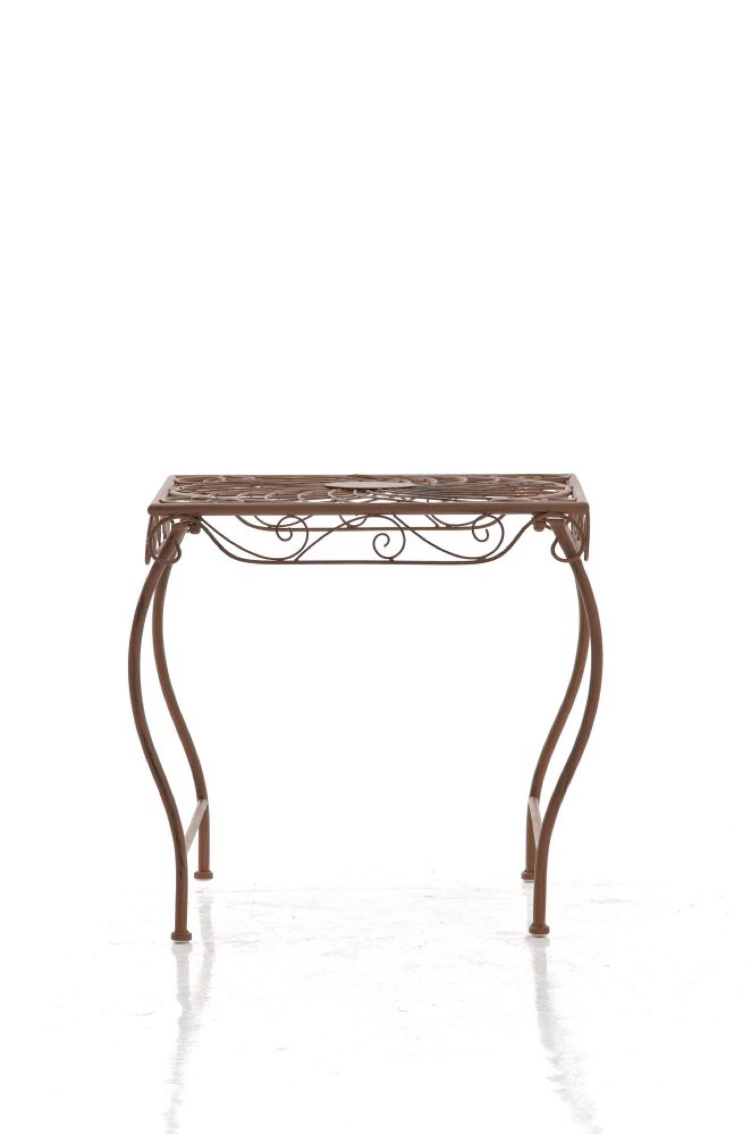 GARTENTISCH Carina antik braun - Braun, Metall (46/49/45cm) - TPFGarden