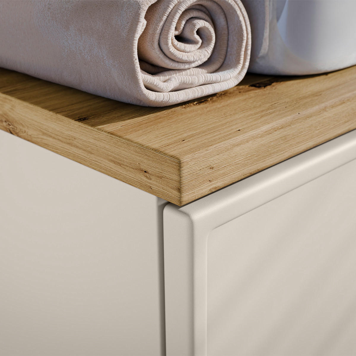 SKŘÍŇKA POD UMYVADLO 60.6cm Alba Kašmír - béžová, kompozitní dřevo (60.6/59/46cm) - Petits-meubles