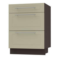 SCHUBLADENUNTERSCHRANK Kvantum D3M/60 60 / 50 / 82cm - Dunkelgrau/Creme, Holz/Holzwerkstoff (60/82/50cm) - Feldmann-Wohnen