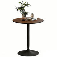 ESSTISCH Runder DE-16512 Massivholz-Furnier, 70 cm, 2 Personen Braun - Braun, Holzwerkstoff (70/70/75cm) - ComfortXL