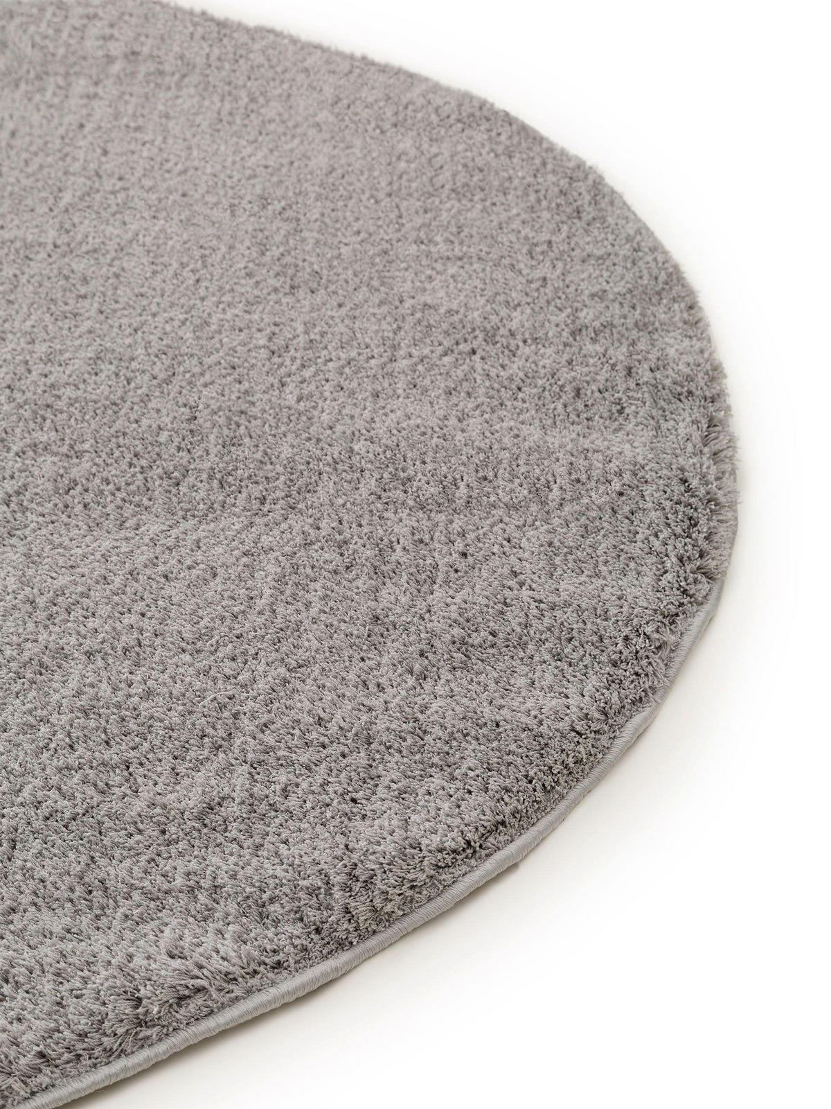 HOCHFLORTEPPICH rund Soda Grau ø 200 cm rund - Grau, Textil (200/200cm) - benuta Nest