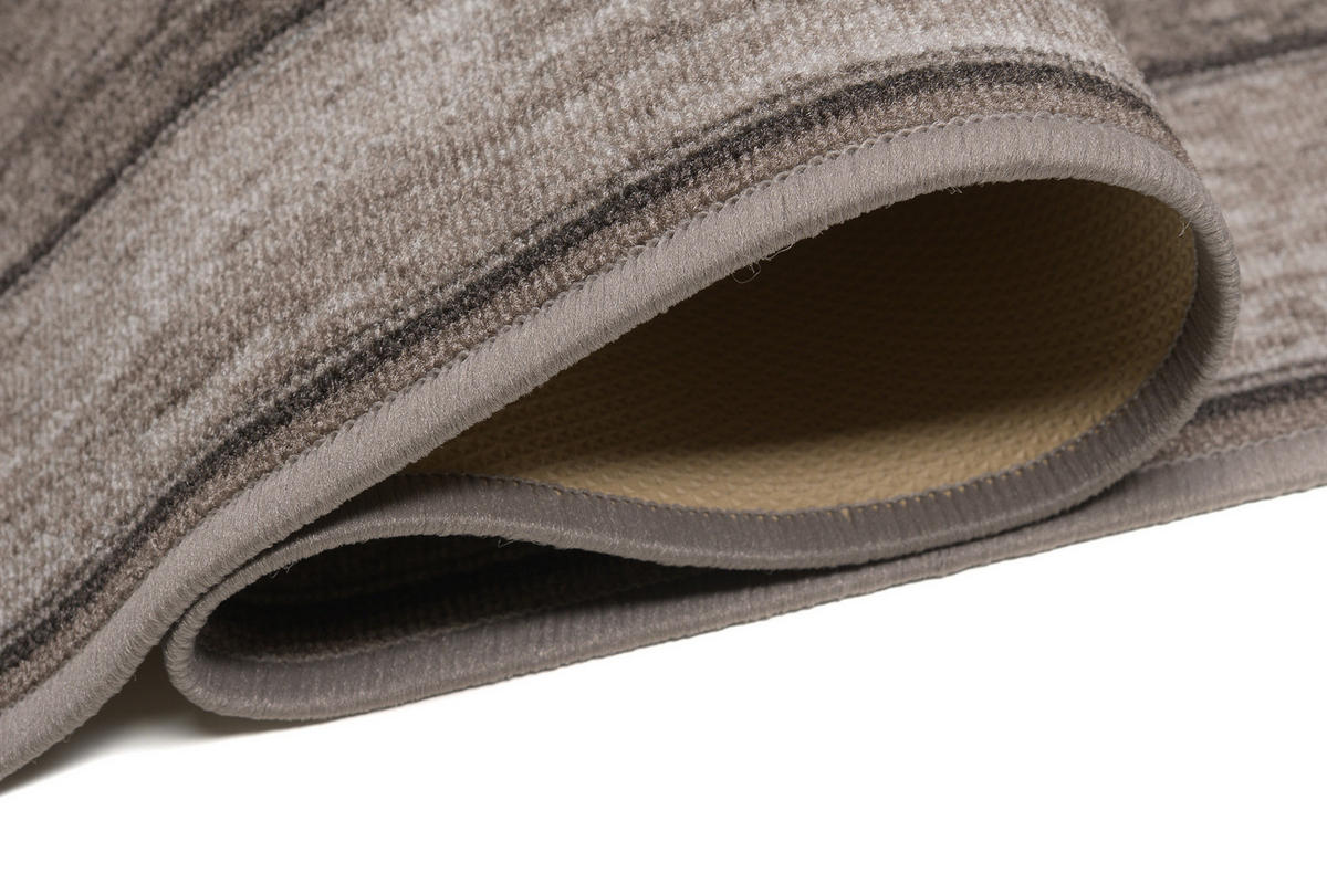 TEPPICHLÄUFER Anti-Rutsch Taupe rutschfest Gummiunterlage 80/300 cm - Taupe, Textil (80/300cm) - Tapiso