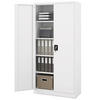 AKTENSCHRANK abschließbar KADO mit Flügeltüren 195x90x40cm Weiß - Weiß, Metall (90/195/40cm) - DELUKE