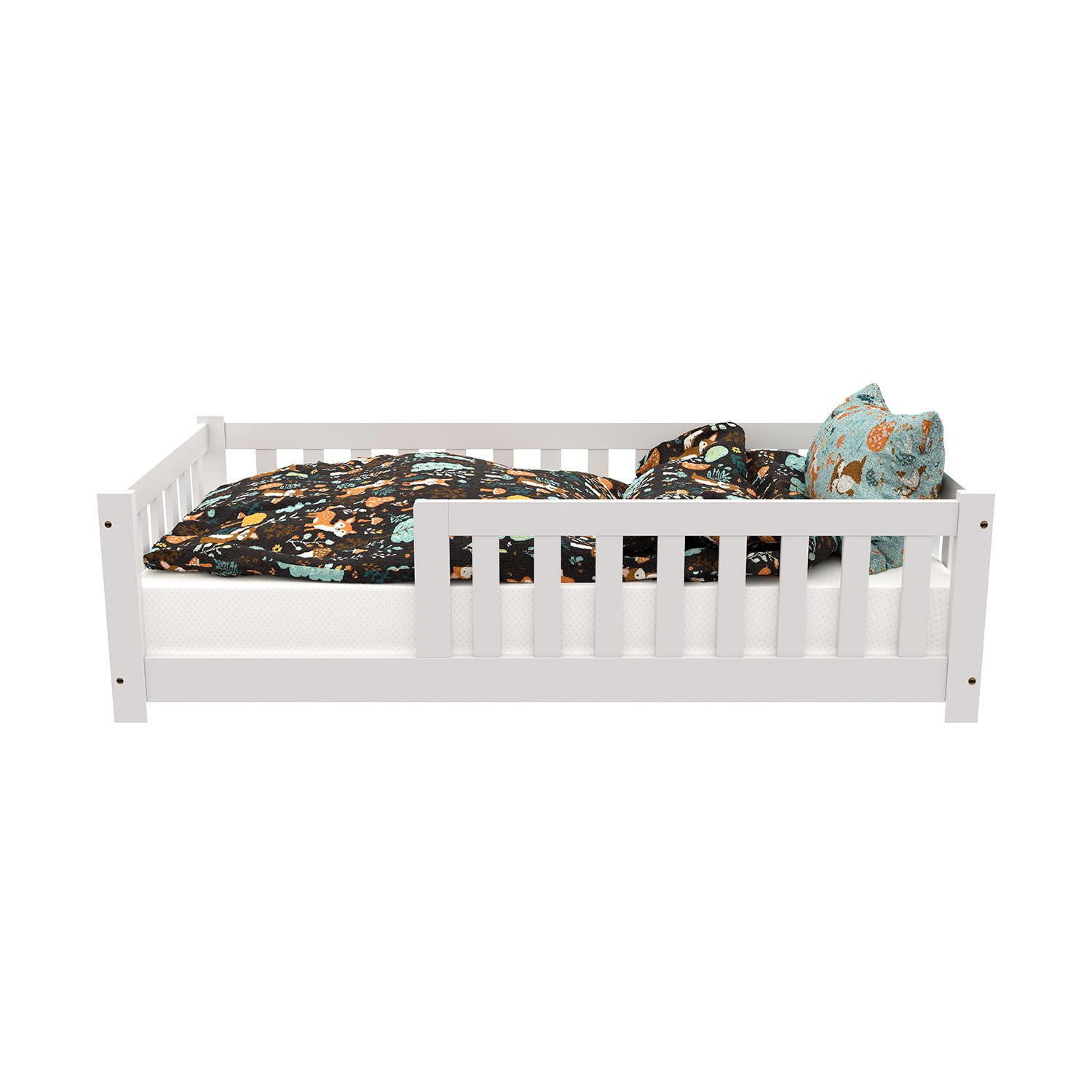 KINDERBETT Naya weiß 80x160 cm - Weiß, Holz (80/160cm) - Juskys