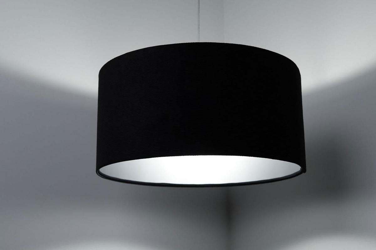 HÄNGELEUCHTE Schwarz 50/25 cm - Silberfarben/Schwarz, Kunststoff (50/0.6/25cm) - ONZENO