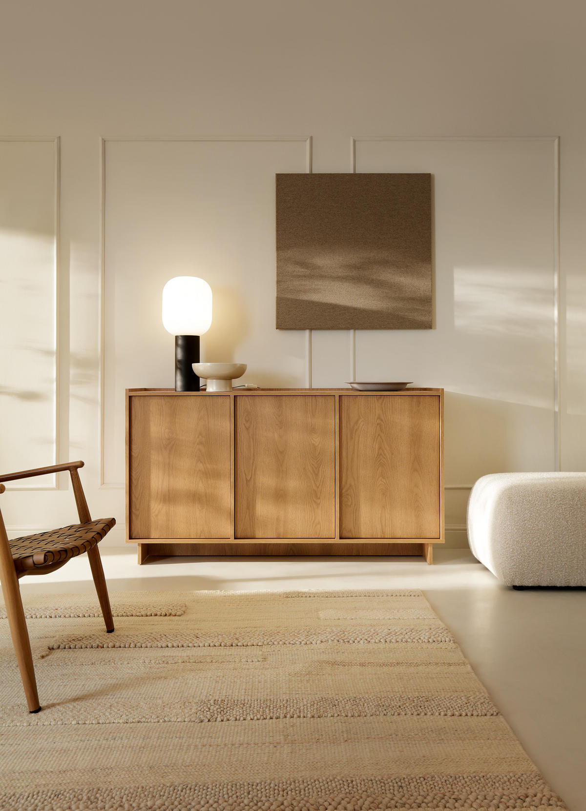 SIDEBOARD YARKER KOM1 Eiche - Eichefarben, Glas/Holzwerkstoff (147/82/39cm) - Komodee