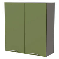 HÄNGESCHRANK Brerra W4/90 Grau / RAL 6025 farngrün Matt 90 / 32,5 / 96cm - Grau/Grün, Holz/Holzwerkstoff (90/96/32.5cm) - Feldmann-Wohnen