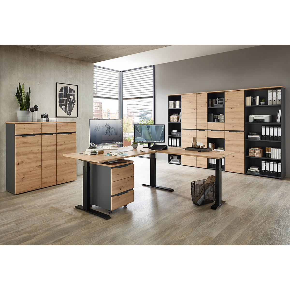 KOMMODE Manresa-36 - Braun, Holzwerkstoff (75/122/38cm) - Lomado