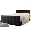 BOXBETT KLEO 180x200, mit Matratze H3 und Topper, Madryt 1100 - Schwarz, Holz/Kunststoff (180/200cm) - Bedante