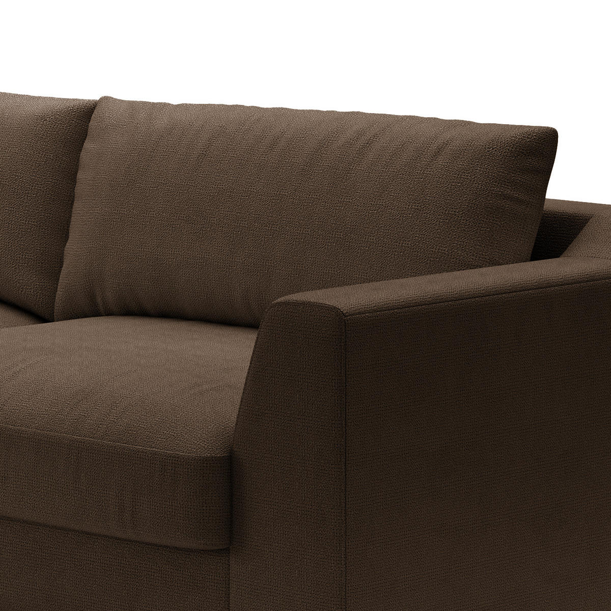 BIG-SOFA - Braun, Kunststoff/Textil (274/90/112cm) - home24