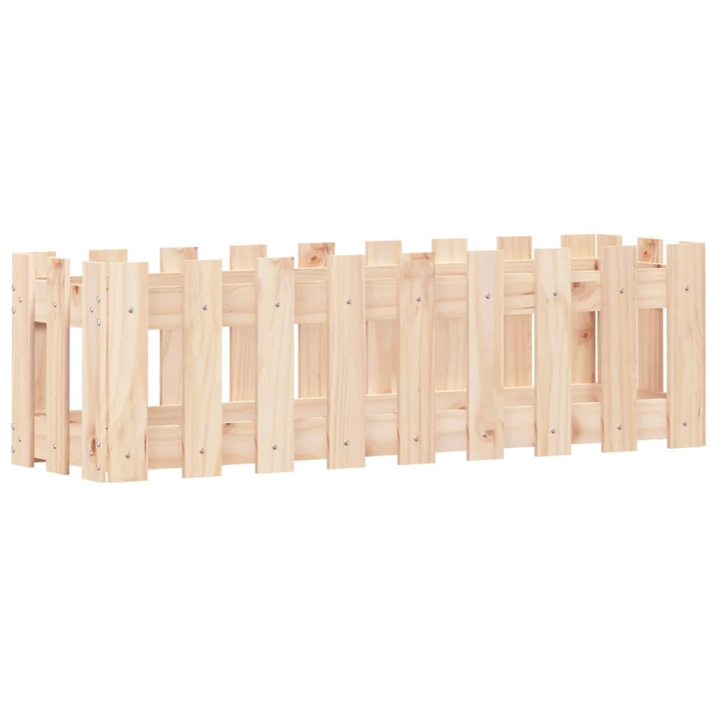 HOCHBEET Lattenzaun-Design 100x30x30 cm Massivholz Kiefer - Naturfarben, Holz (100/30/30cm) - furnicato