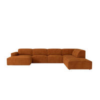 ECKSOFA Cursal V, Stoff Poso, Kupfer, Rechts - Orange, Holz (364/262cm) - Kaiser Möbel