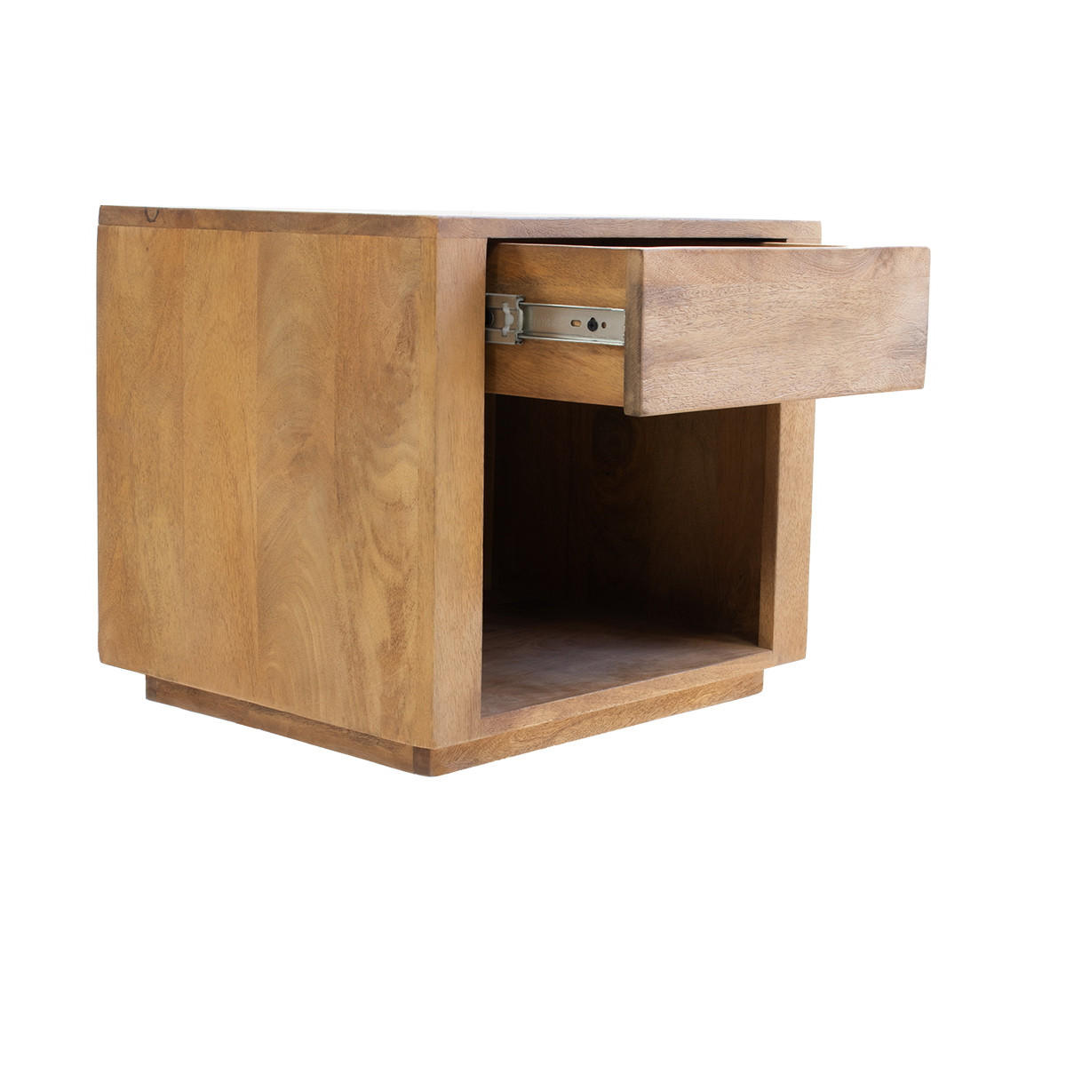 NACHTTISCH hängend aus Holz, natürlich - Braun, Holz (45/40/38cm) - Giga Meubel