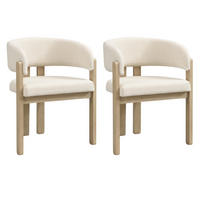 FOTELJA 2 komada, bouclé, prirodna boja - prirodne boje, tekstil (51/80/60cm) - KOMHTOM