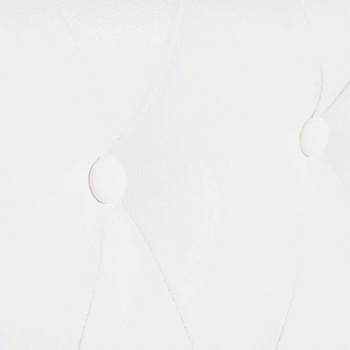 CHESTERFIELD-SOFA 3-Sitzer Kunstleder Weiß - Weiß, Leder (200.5/70/76cm) - vidaXL