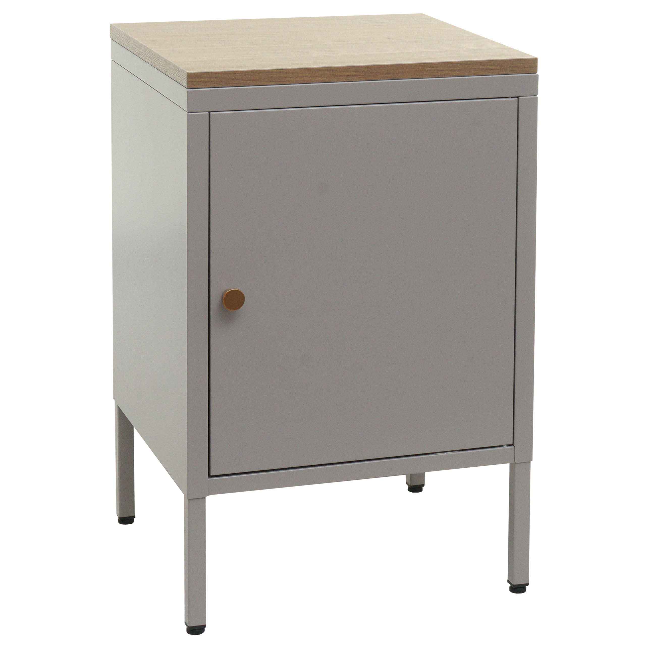 NACHTTISCH Grau - Grau, Metall (40/63/40cm) - MCW