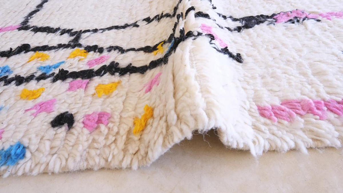 BERBERTEPPICH marokkanisch aus reiner Wolle Pop 200x 300 cm - Multicolor, Naturmaterialien (200/300cm) - AFK Living