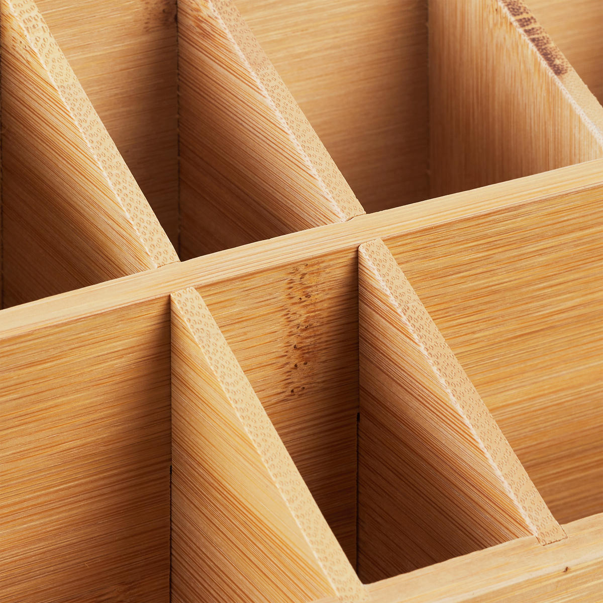 KOSMETIK-ORGANIZER - Hellbraun, Holz/Textil (25.5/19/12.5cm) - Relaxdays