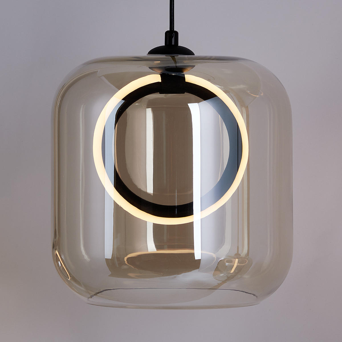 PENDELLEUCHTE Upper Eastside - Bronzefarben, Glas (72/72/180cm) - Butlers