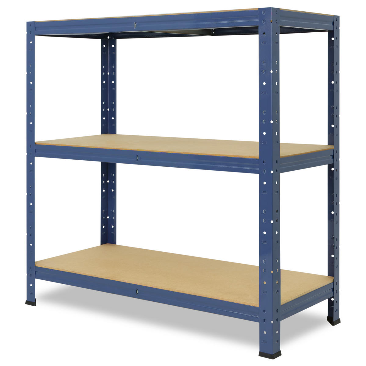 SCHWERLASTREGAL HOME 100x100x50 cm in blau mit 3 Böden und 175 kg Traglast pro Boden - Blau, Metall (100/100/50cm) - shelfplaza