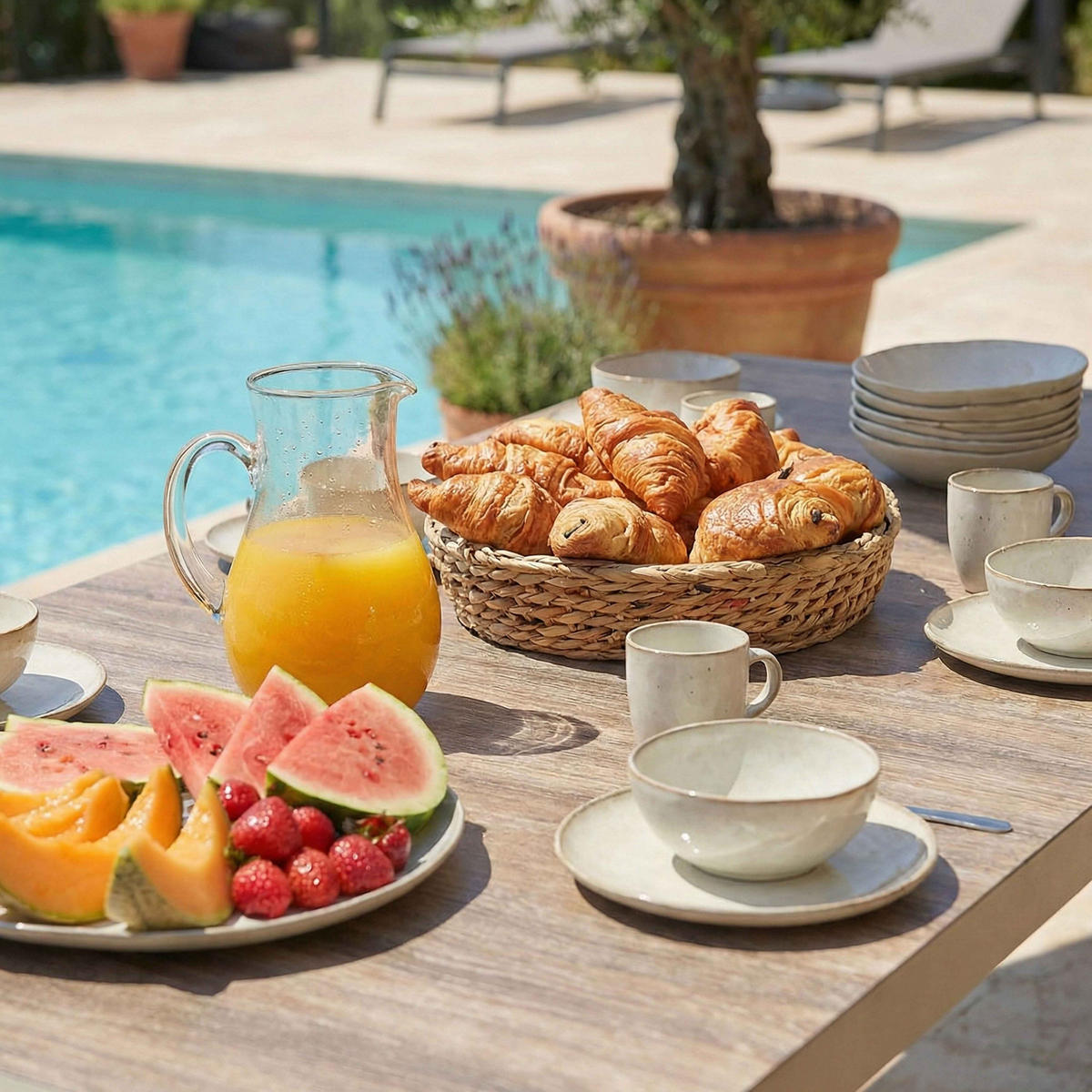 GARTENTISCH, Beige - Beige, Metall (206/100/75cm) - Oviala